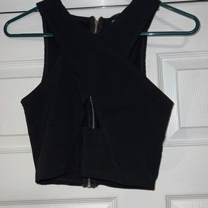 Black Keyhole Crop top